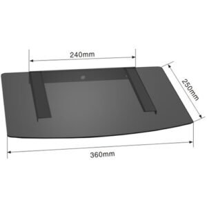 Single DVD Glass Shelf Black
