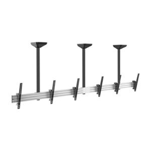 Protech Triple Screen 40″ – 55″ Video wall /Menu Board Wall Mount With Optional Ceiling Mount (Upto 36 inches drop)