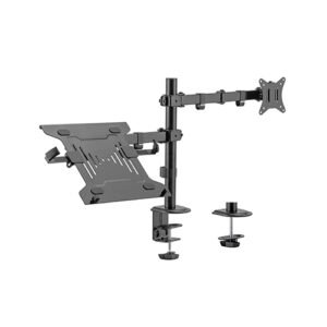 PROTECH DM-345 STEEL MONITOR ARM WITH LAPTOP TRAY For most 17”-32” MONITORS