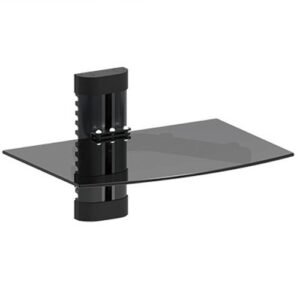 Protech DVD-101 Single Tier DVD/Receiver/STB Wall Mount Glass Shelf Unit