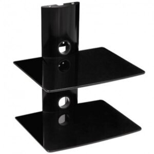 Protech DVD-502 2-Tier DVD/Receiver/STB Wall Mount Glass Shelf Unit