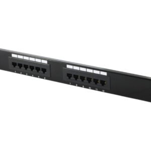 12 Port Cat6 Patch Panel 1U Rack Mountable