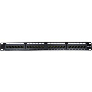 24 Port Cat6 Patch Panel 1U Rack Mountable