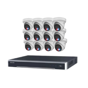 16 Channel IP Security Camera Kit with 4k NVR , 5MP Smart Hybrid Turrets Cameras & 4TB HDD